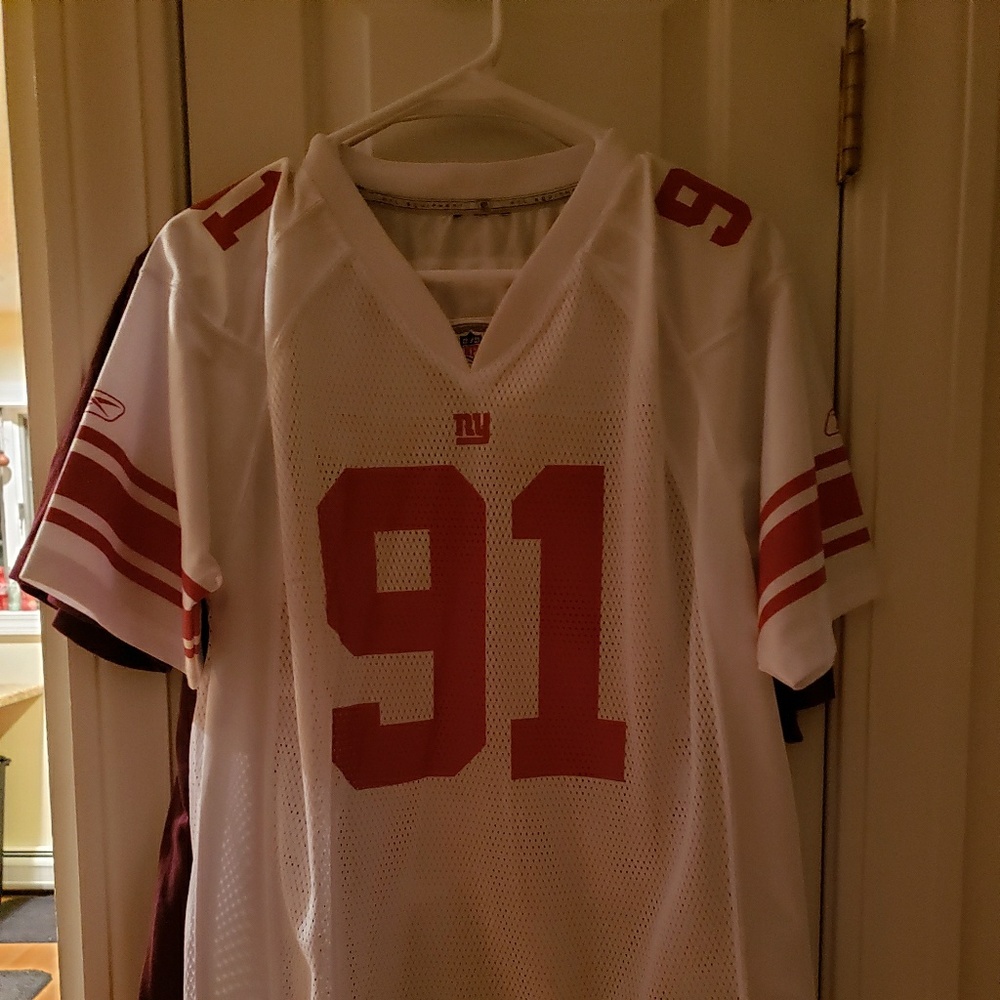 NY Giants #91 Justin Tuck white  Shirt XL NWOT